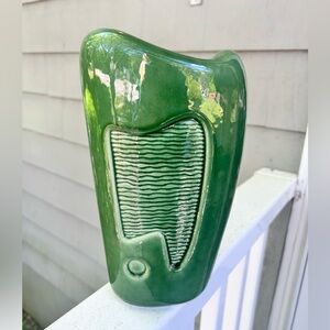 MCM HYALYN Green Ceramic FISH Vase